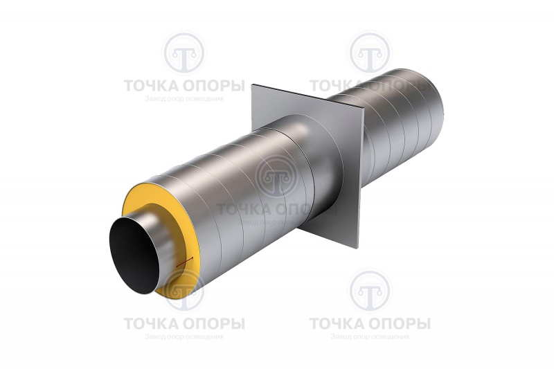 Неподвижная опора трубопроводов в ППУ изоляции с оцинкованной (ОЦ) оболочкой укороченные