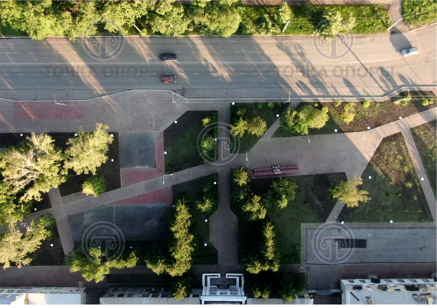 Поставка в город Ленинск-Кузнецкий, для парка ЦДК, опор отраженного света LED 60Вт